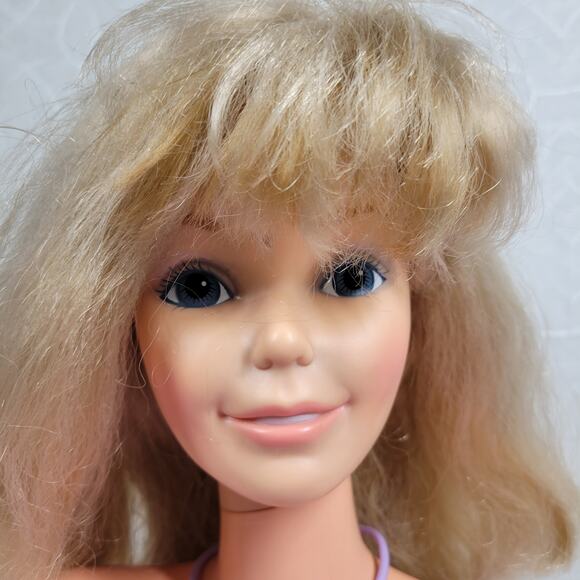 Vtg Barbie Style Me Doll Head Toy 12" Pink Shampoo Bottle Twisting 1983 Mattel - Picture 14 of 16
